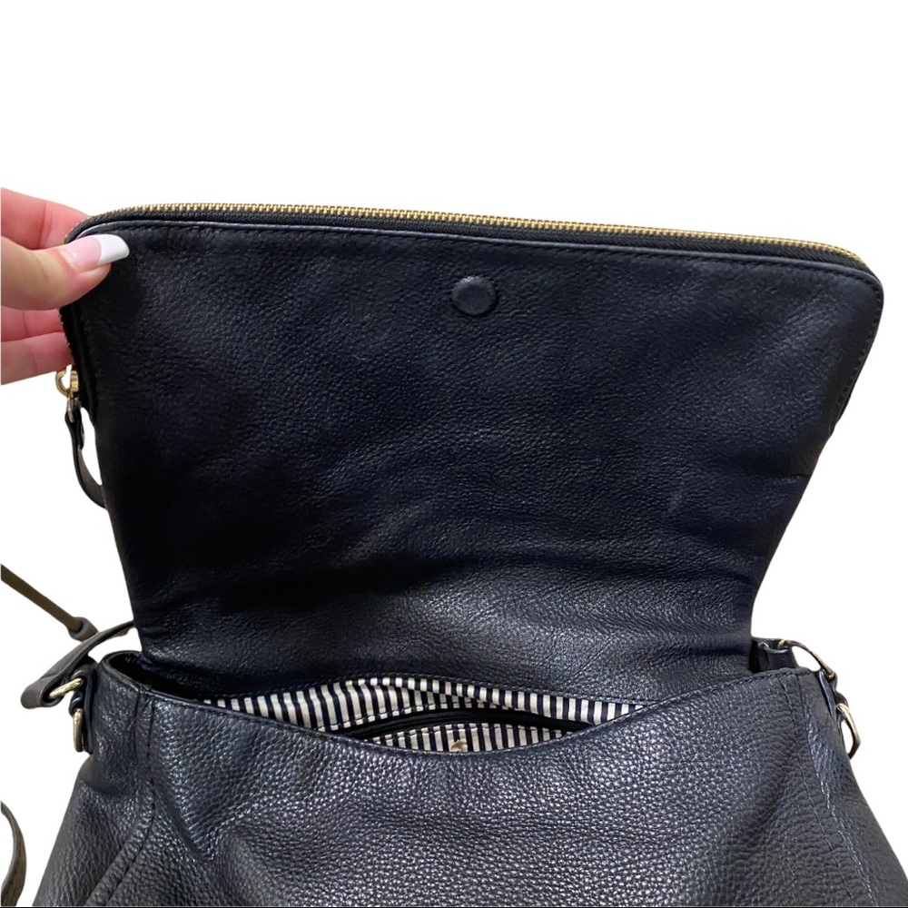 Kate Spade Black Front Flap Shoulder Bag - Picture 3 of 9